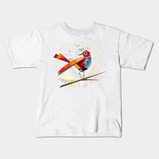 colorful robot bird Kids T-Shirt
